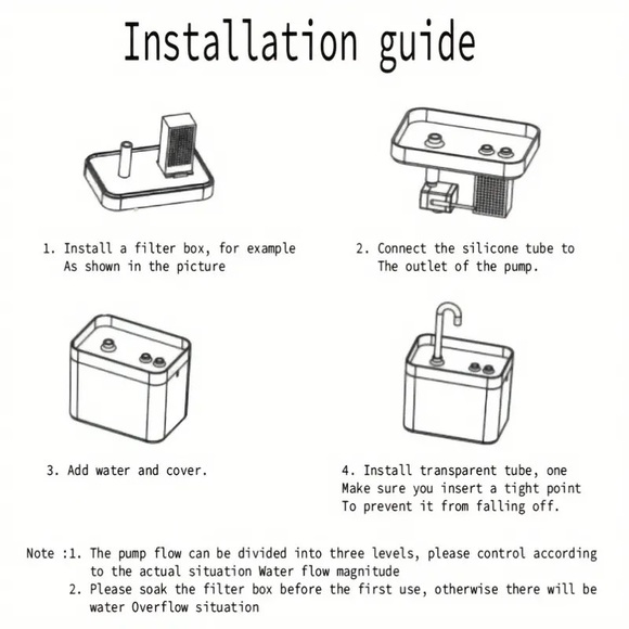 50.72oz Automatic Cat Water Fountain USB Powered GreyTransparent New in Box - Picture 4 of 5